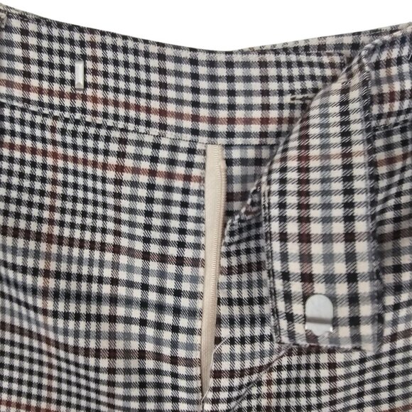 Womens Punk Casual Office Business Corpcore Fall Preppy Black/White Red Plaid 6 - Picture 7 of 13